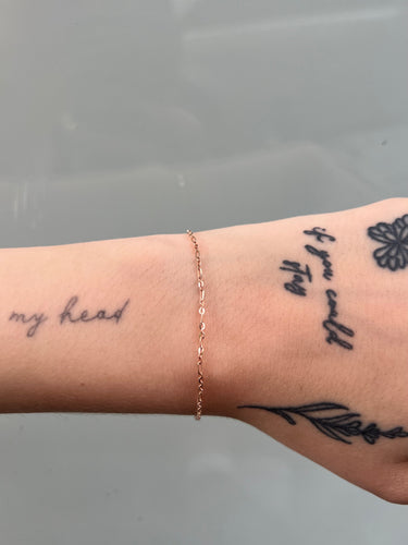 Diamond-Kissed Figaro 14K Rose Gold