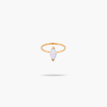 Amare Wear Moonstone-Marquise-Ring Gold Vermeil