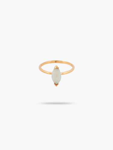 Amare Wear Opal-Marquise-Ring Gold Vermeil