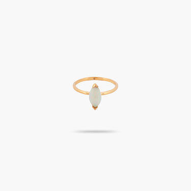 Amare Wear Opal-Marquise-Ring Gold Vermeil