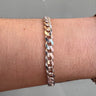Thick curb chain on a wrist