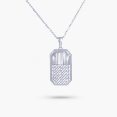 Amare Wear Sterling Silver  White Topaz Pavé Tag