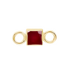 14k Square Ruby Bezel Set Stationary Charm