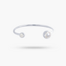 Amare Wear Freshwater Pearl Silver Handcuff Bracelet