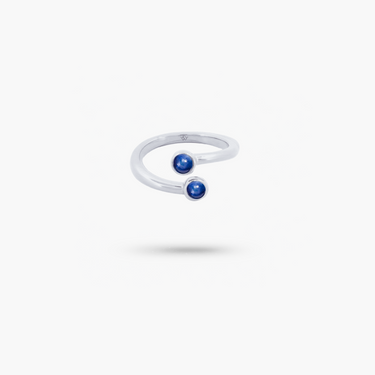 Amare Wear Dual Kyanite Coil Ring Silver