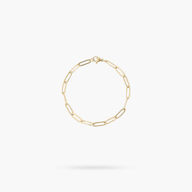 Stainless Steel Gold Jumbo Paperclip Bracelet