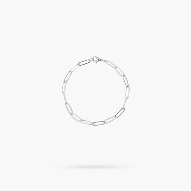 Stainless Steel Silver Jumbo Paperclip Bracelet
