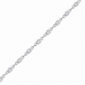 SIlver chain with oval clear stones