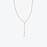 a necklace with small ayoka pearls interlinked