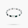 Black Onyx & White Topaz Stone Cuff - For Men & All Genders