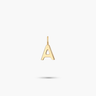 Mini 14K alphabet dangle charm initial A.