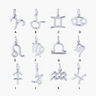 Amare Wear Horoscope Zodiac Sign Charms Silver