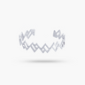 Silver bracelet on a pure white background