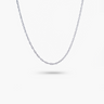 14k Solid White Gold Infinity Necklace