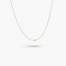 14k Solid Yellow Gold Tiny Oval Link Diamond Cut Necklace 
