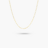 14k Solid Yellow Gold Paperclip Jr. Necklace 