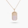 Amare Wear Gold Vermeil  White Topaz Pavé Tag Necklace