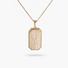 Men’s Collection Textured with white topaz tag Gold