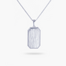 Men’s Collection Textured with white topaz tag