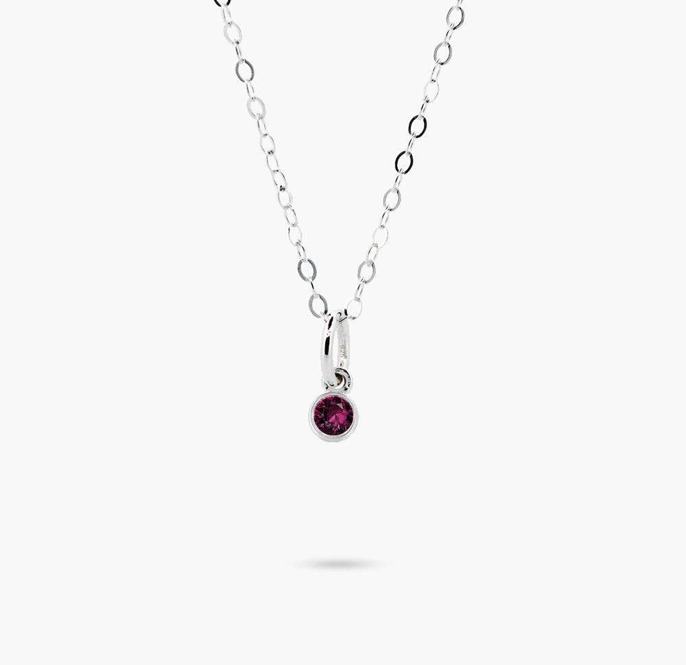 Amare Wear Celebration Necklace Garnet Sterling Silver