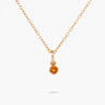 Celebration Bezel Set Necklace - Citrine Gold vermeil