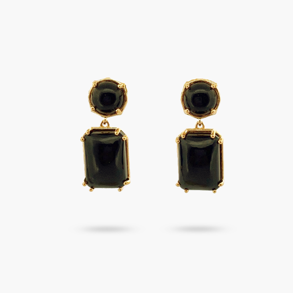 Black Onyx Statement Earrings