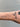 silver krinkle shaped link chain on wrist