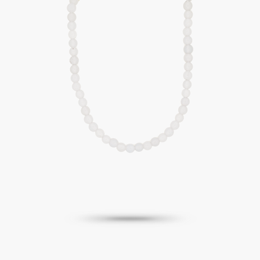 Amare Wear White Opal Beads Necklace