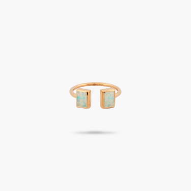 Amare Wear Baguette Opal Cuff Ring