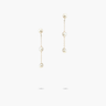 Amare Wear 14k Solid Gold Akoya Pearl 3 Drop Earrings