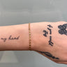 starburst link flat gold filled chain on wrist