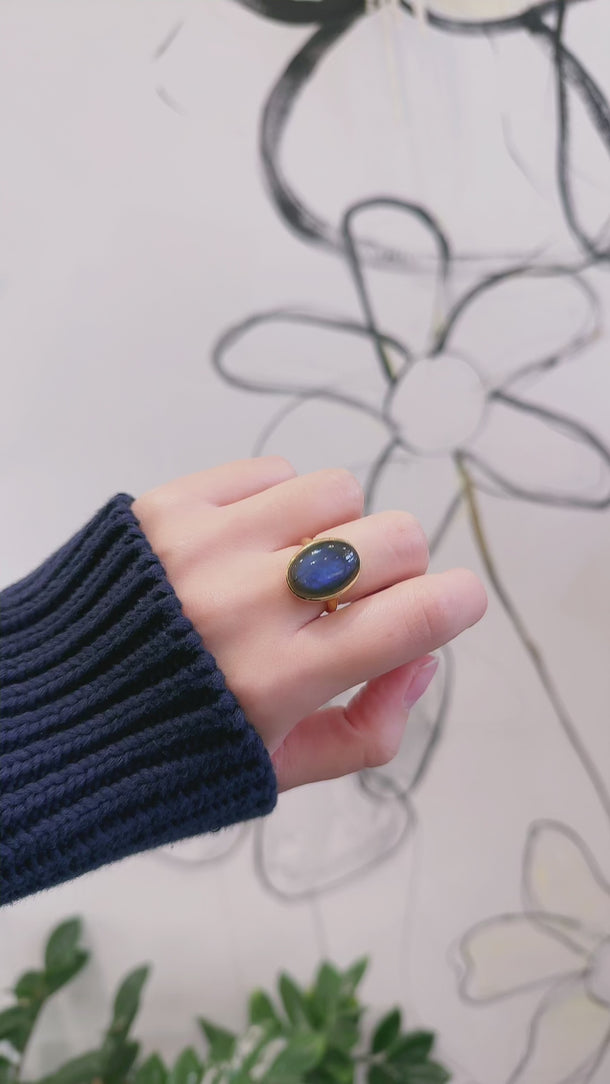 videoshot_All Gender Cocktail Labradorite Stone Ring