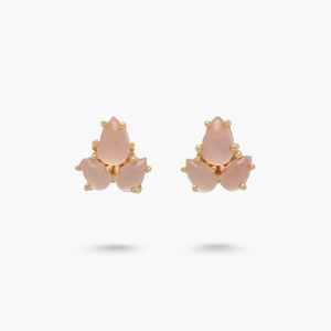 Amare Wear Rose Quartz Cluster Studs