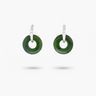 Amare Wear Oriental Inspired Freshwater Pearl and Rare Jade Multi-way Earrings Silver