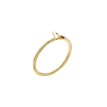 Amare Wear Initial Stackable Rings 14K Gold