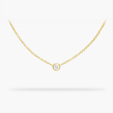 Birthday Necklace April - Diamond 14k gold necklace | Amare Wear Handmade Jewelry | Permanent Jewelry | Fine Jewelry | San Francisco 