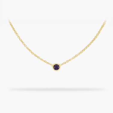 Birthday Necklace June - Alexandrite 14k gold necklace