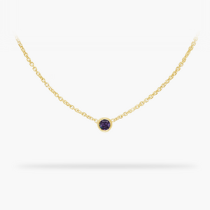 Birthday Necklace June - Alexandrite 14k gold necklace