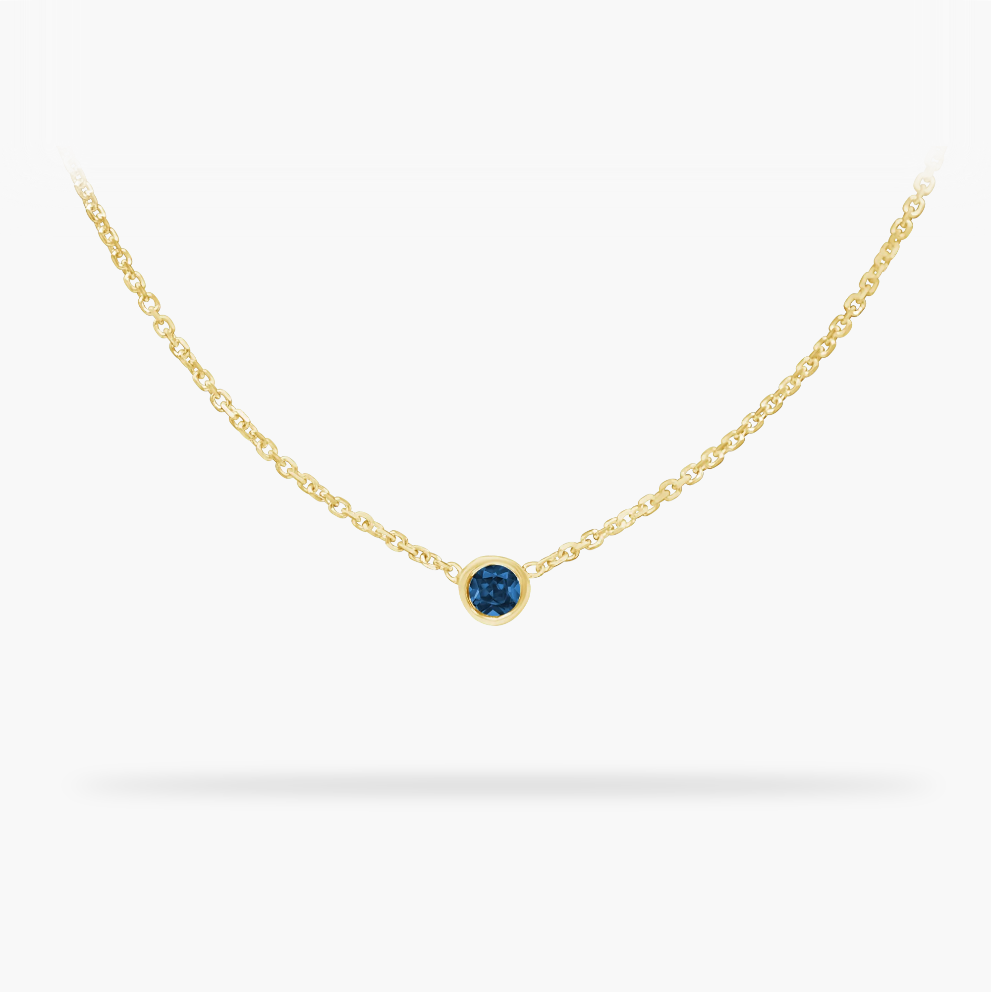 Blue Sapphire 14K gold necklace | Amare Wear Handmade Jewelry | Permanent Jewelry | Fine Jewelry | San Francisco 