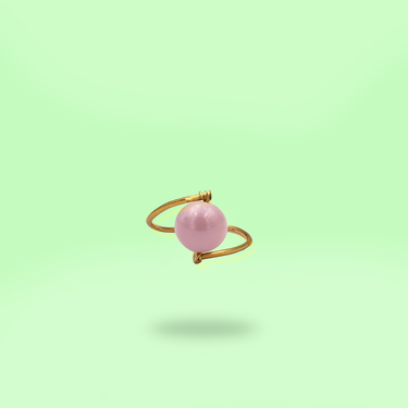 Always Be Mine - Swarovski Crystal Pearl Ring - Pink - AMARE WEAR